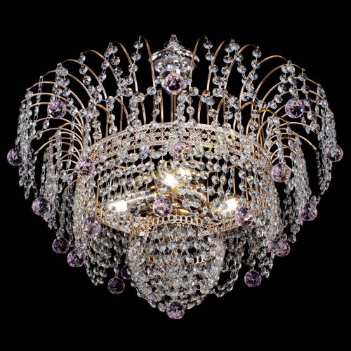 Люстра Агата Венеция №4 шар розовая в Симферополе Гусь Хрустальный