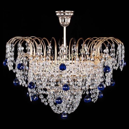 Люстра Агата Венеция №4 шар синяя в Симферополе Гусь Хрустальный