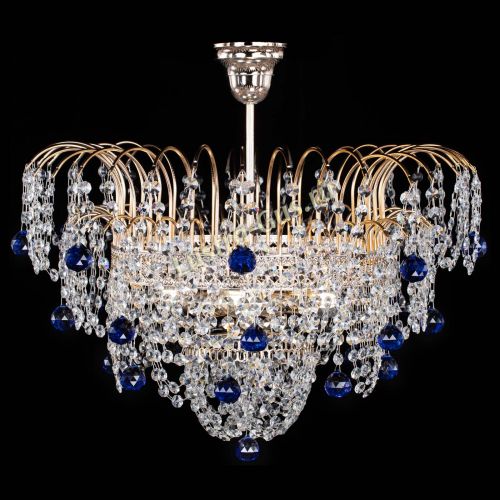 Люстра Агата Венеция №4 шар синяя в Симферополе Гусь Хрустальный