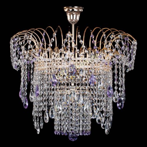 Люстра Агата Венеция №4 фиолетовая в Симферополе Гусь Хрустальный