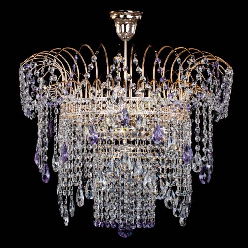 Люстра Агата Венеция №4 фиолетовая в Симферополе Гусь Хрустальный