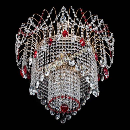 Люстра Агата Венеция №4 красная в Симферополе Гусь Хрустальный