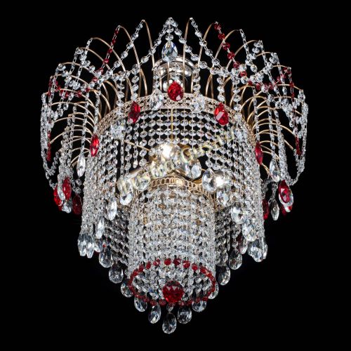 Люстра Агата Венеция №4 красная в Симферополе Гусь Хрустальный