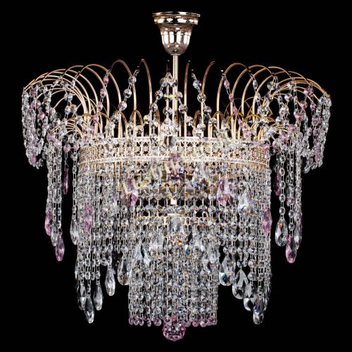 Люстра Агата Венеция №4 розовая в Симферополе Гусь Хрустальный