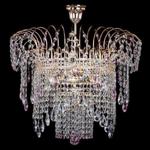 Люстра Агата Венеция №4 розовая в Симферополе Гусь Хрустальный