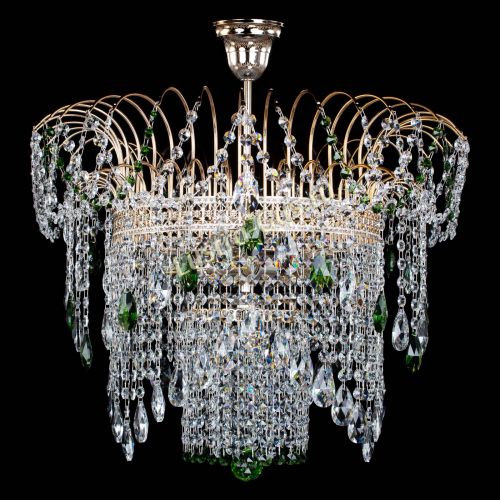 Люстра Агата Венеция №4 зеленая в Симферополе Гусь Хрустальный