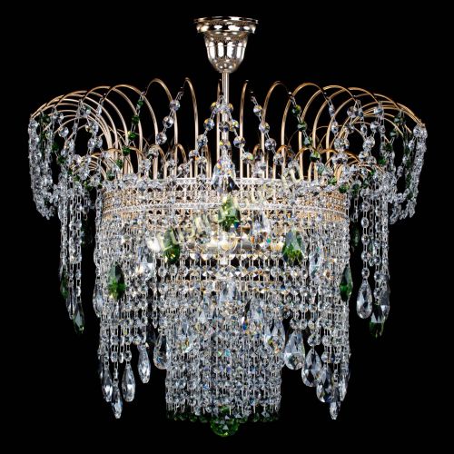 Люстра Агата Венеция №4 зеленая в Симферополе Гусь Хрустальный
