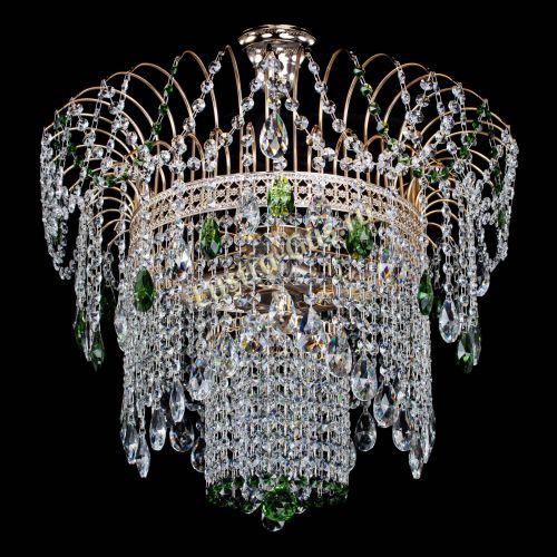 Люстра Агата Венеция №4 зеленая в Симферополе Гусь Хрустальный