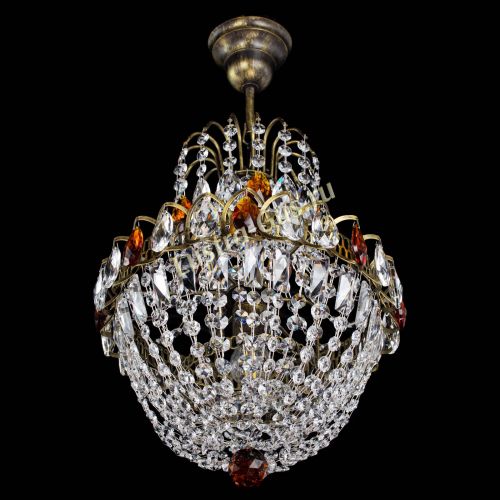 Люстра Астра №1 с подвесом под бронзу Чайная в Симферополе Гусь Хрустальный