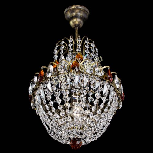 Люстра Астра №1 с подвесом под бронзу Чайная в Симферополе Гусь Хрустальный