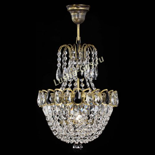 Люстра Астра №1 с подвесом под бронзу Черная в Симферополе Гусь Хрустальный