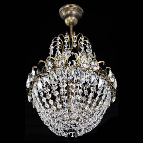 Люстра Астра №1 с подвесом под бронзу Черная в Симферополе Гусь Хрустальный