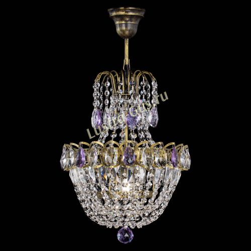Люстра Астра №1 с подвесом под бронзу Фиолетоавя в Симферополе Гусь Хрустальный