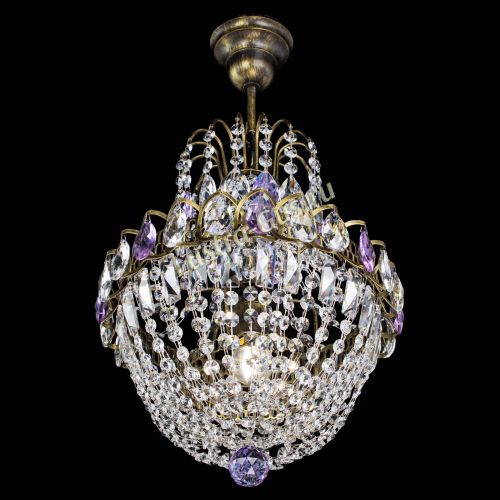 Люстра Астра №1 с подвесом под бронзу Фиолетоавя в Симферополе Гусь Хрустальный