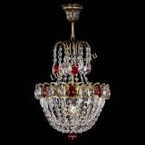 Люстра Астра №1 с подвесом под бронзу Красная в Симферополе