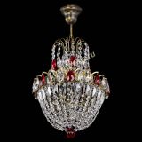 Люстра Астра №1 с подвесом под бронзу Красная в Симферополе