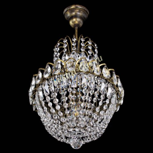 Люстра Астра №1 с подвесом под бронзу в Симферополе Гусь Хрустальный