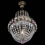 Люстра Астра №1 с подвесом под бронзу Розовая в Симферополе