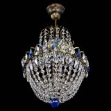 Люстра Астра №1 с подвесом под бронзу Синяя в Симферополе