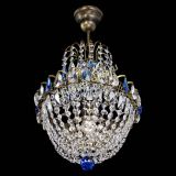 Люстра Астра №1 с подвесом под бронзу Синяя в Симферополе