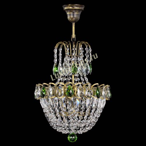 Люстра Астра №1 с подвесом под бронзу Зеленая в Симферополе Гусь Хрустальный