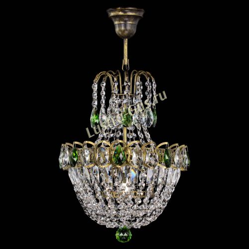 Люстра Астра №1 с подвесом под бронзу Зеленая в Симферополе Гусь Хрустальный