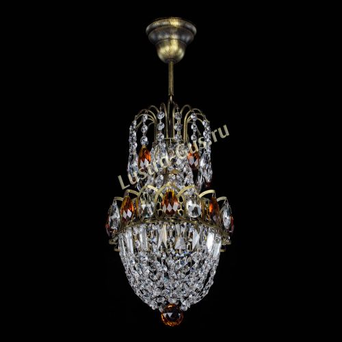 Люстра Астра №1 узкая чайная под бронзу в Симферополе Гусь Хрустальный