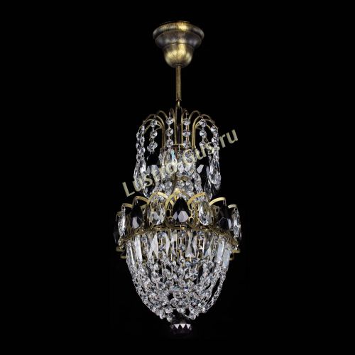 Люстра Астра №1 узкая черная под бронзу в Симферополе Гусь Хрустальный