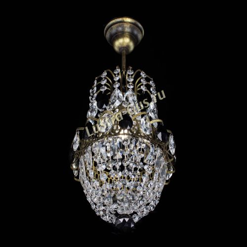 Люстра Астра №1 узкая черная под бронзу в Симферополе Гусь Хрустальный