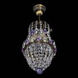 Люстра Астра №1 узкая фиолетовая под бронзу в Симферополе