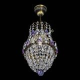 Люстра Астра №1 узкая фиолетовая под бронзу в Симферополе