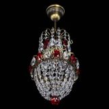 Люстра Астра №1 узкая красная под бронзу в Симферополе