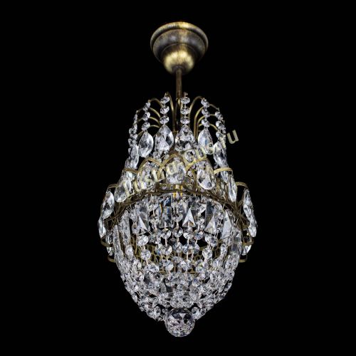 Люстра Астра №1 узкая с подвесом под бронзу в Симферополе Гусь Хрустальный