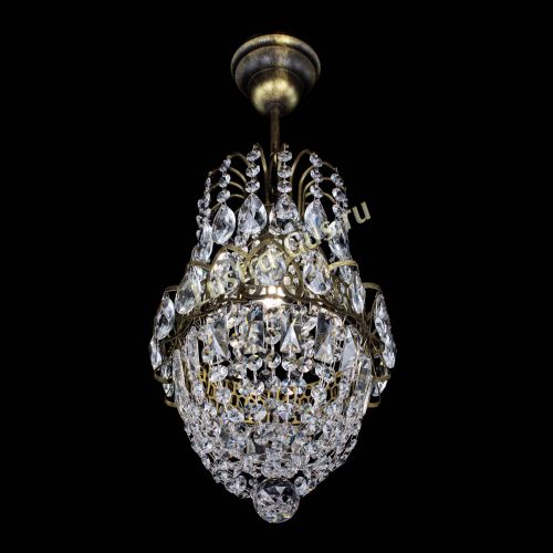 Люстра Астра №1 узкая с подвесом под бронзу в Симферополе Гусь Хрустальный