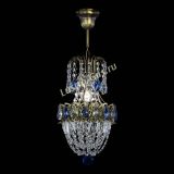 Люстра Астра №1 узкая синяя под бронзу в Симферополе