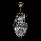 Люстра Астра №1 узкая синяя под бронзу в Симферополе