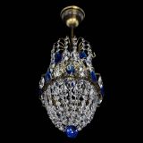 Люстра Астра №1 узкая синяя под бронзу в Симферополе