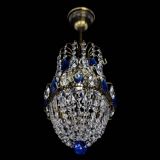 Люстра Астра №1 узкая синяя под бронзу в Симферополе