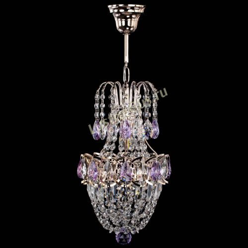 Люстра Астра №1 узкая фиолетовая в Симферополе Гусь Хрустальный