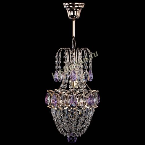 Люстра Астра №1 узкая фиолетовая в Симферополе Гусь Хрустальный