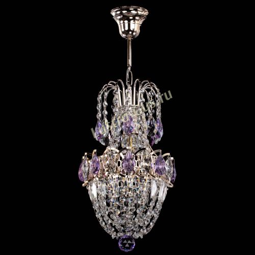 Люстра Астра №1 узкая фиолетовая в Симферополе Гусь Хрустальный