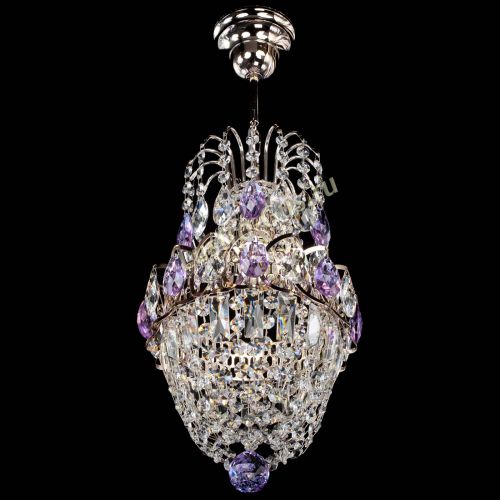 Люстра Астра №1 узкая фиолетовая в Симферополе Гусь Хрустальный