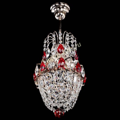 Люстра Астра №1 узкая красная в Симферополе Гусь Хрустальный