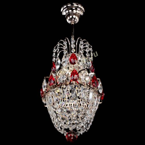 Люстра Астра №1 узкая красная в Симферополе Гусь Хрустальный