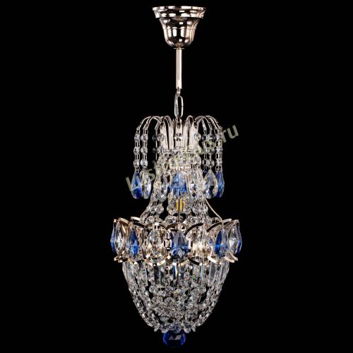 Люстра Астра №1 узкая синяя в Симферополе Гусь Хрустальный