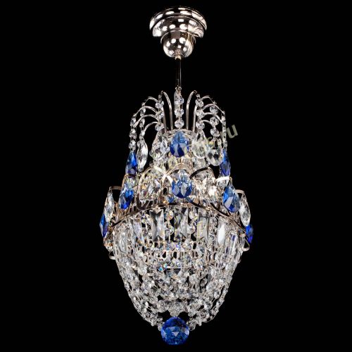 Люстра Астра №1 узкая синяя в Симферополе Гусь Хрустальный