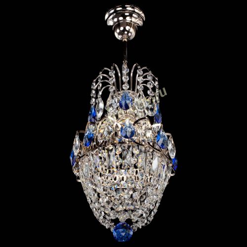 Люстра Астра №1 узкая синяя в Симферополе Гусь Хрустальный