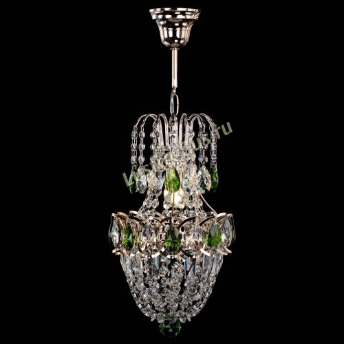 Люстра Астра №1 узкая зеленая в Симферополе Гусь Хрустальный