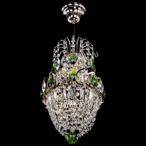 Люстра Астра №1 узкая зеленая в Симферополе Гусь Хрустальный