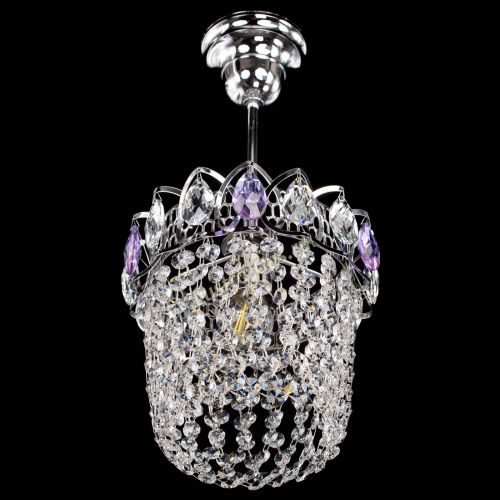 Люстра Астра ажур №1 фиолетовая в Симферополе Гусь Хрустальный